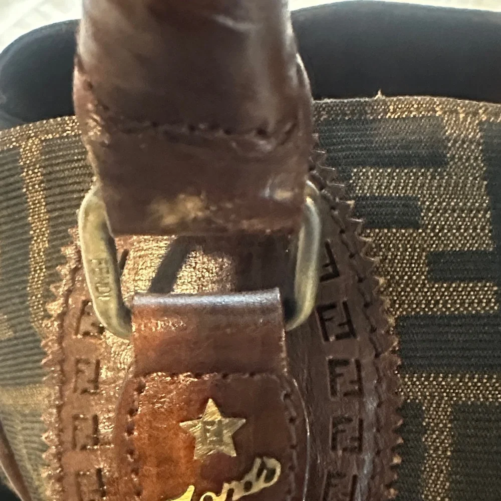 Fendi Brown Monogram Zucca Canvas Shoulder Bag